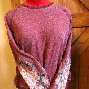 Embroidered Flowers Sweatshirt